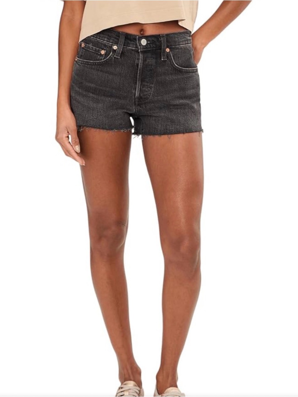 Levi's Womens 501 Original High-Rise Black Shorts Size 29